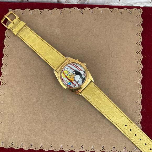 Vintage 1995 Tweety Bird And Sylvester Musical Watch. - Picture 4 of 7